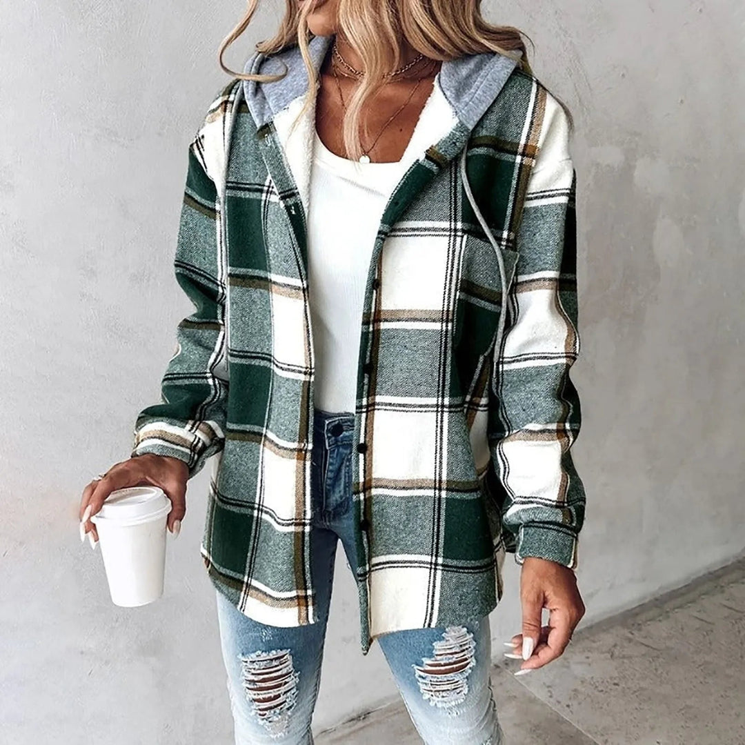 Gaynor – Jacke mit Karomuster Und Kapuze mit Kordelzug