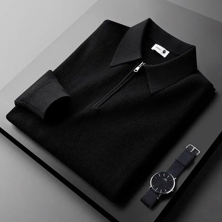 Clifford - Strick Pullover Mit Kragen Und Viertelreißverschluss
