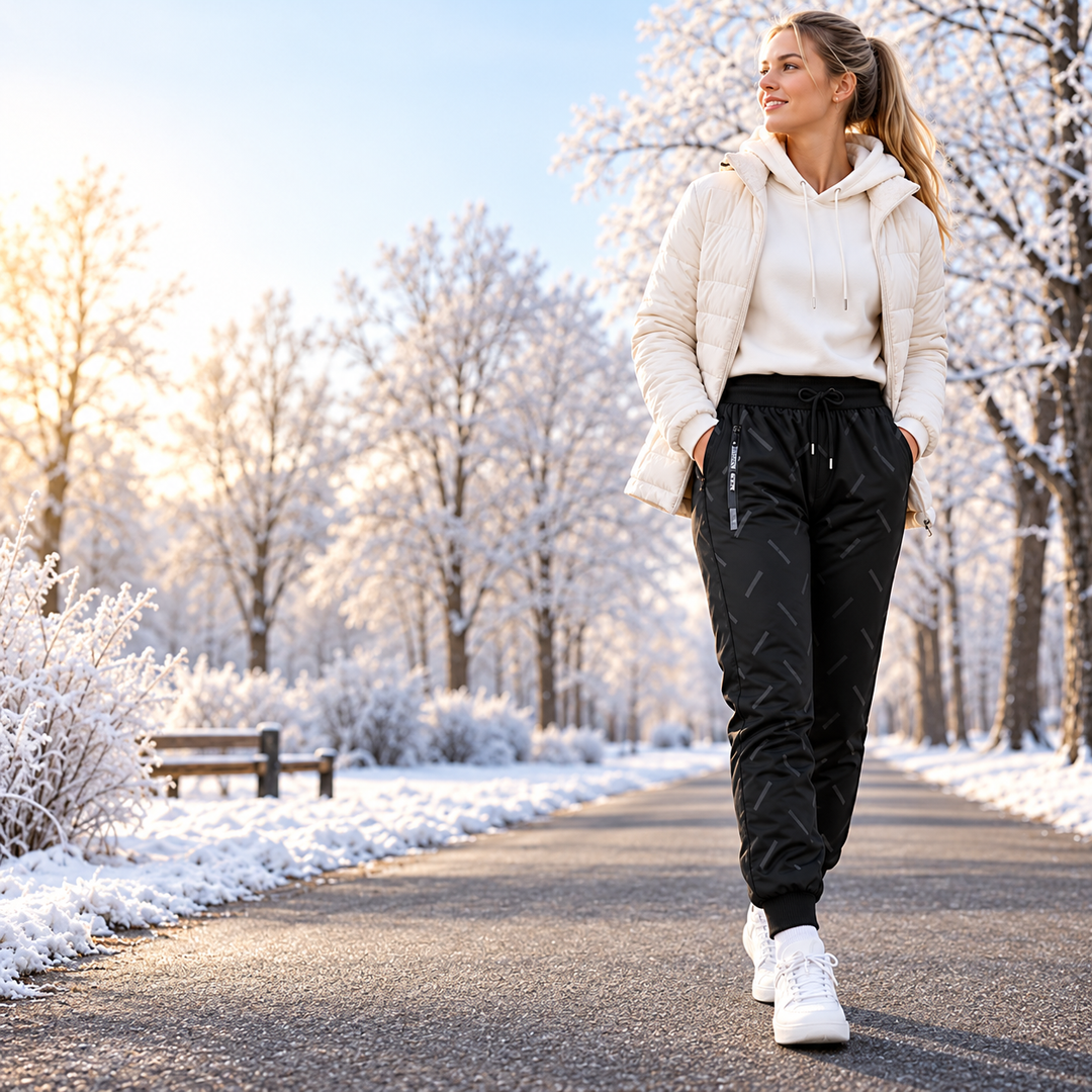 Kervina – Sportliche Hose in Lockerer Passform Mit Sherpa-Futter