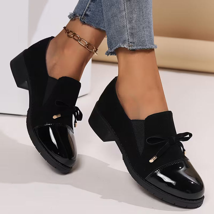 Saiphin – Loafer mit Schleife Und Glänzender Zehenkappe