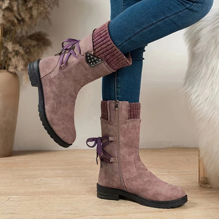 Willemjn – Schnürstiefeletten mit Gestrickten Bündchen
