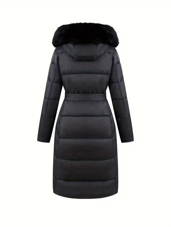 Inza – Daunenjacke Mit Kapuze Und Gürtel