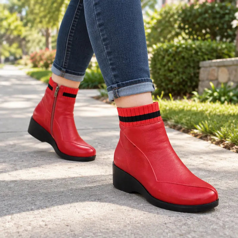 Nickia – Stiefeletten Mit Seitlichem Reißverschluss
