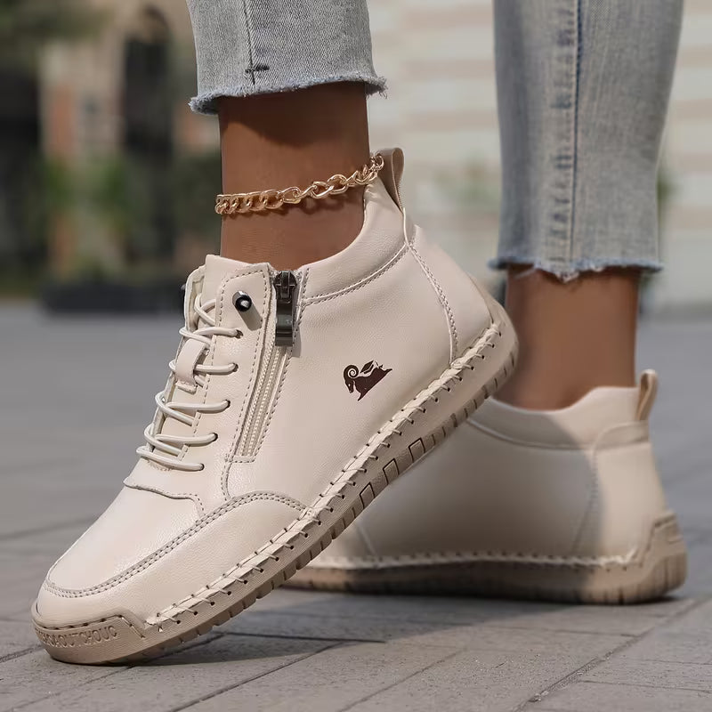 Schreiner – Turnschuh mit Schnürung Und Reißverschluss Sowie Kontrastnähten