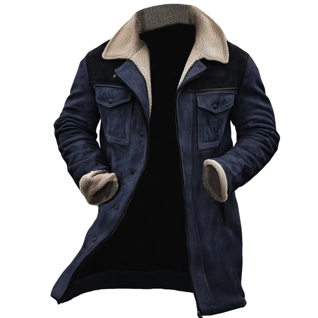 Braden – Wildlederjacke Mit Sherpa Kragen