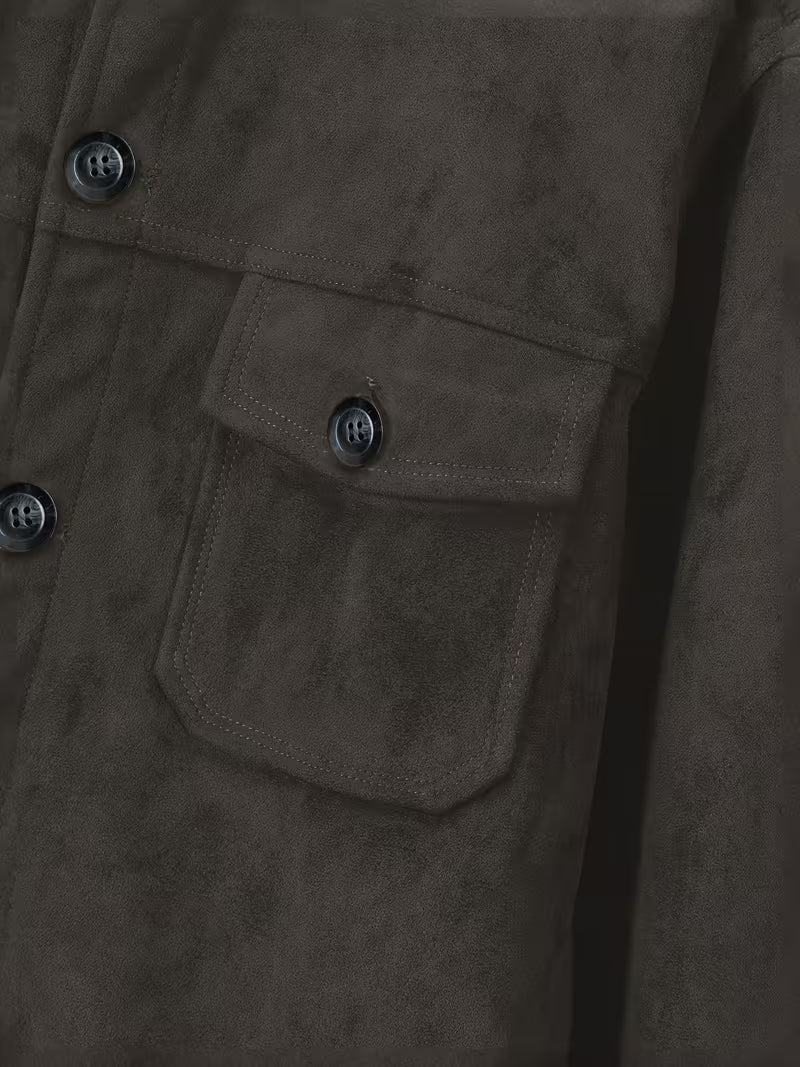 Jelil – Wildleder Jacke Mit Zwei Vordertaschen