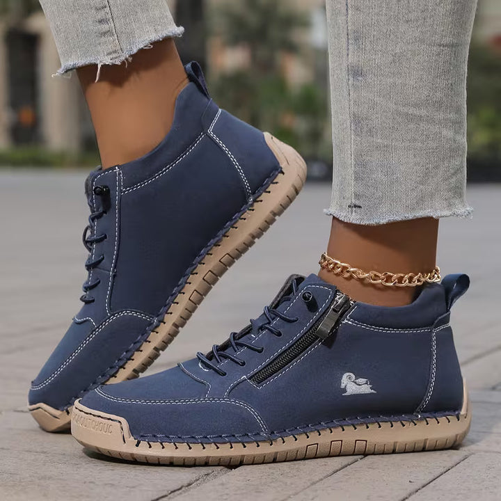 Schreiner – Turnschuh mit Schnürung Und Reißverschluss Sowie Kontrastnähten