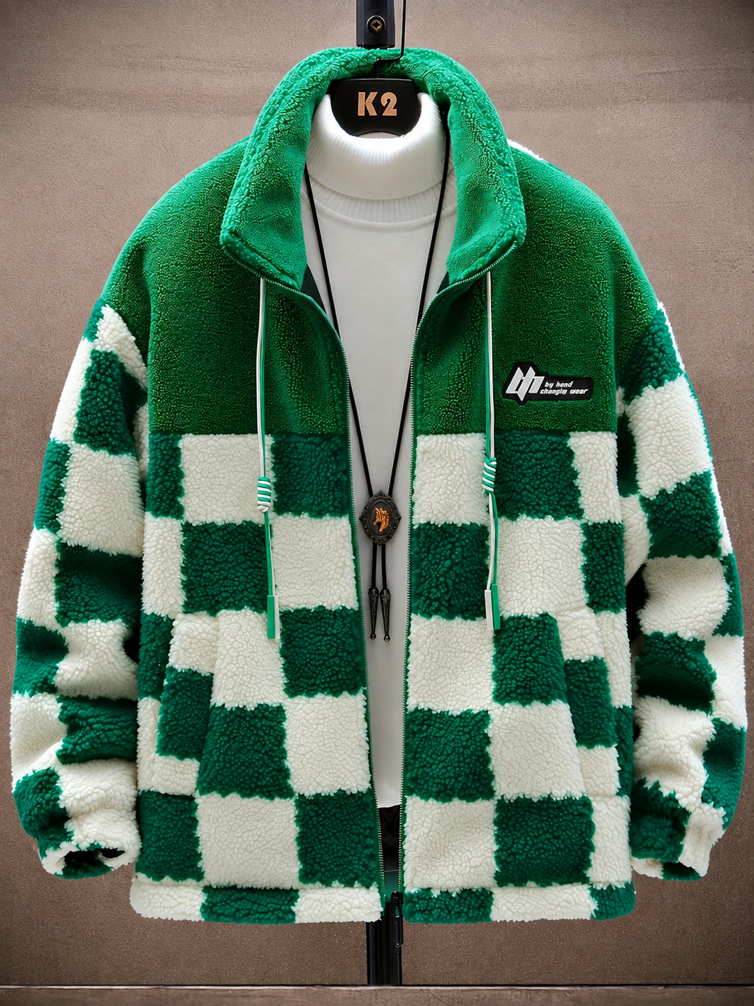 Melany – Karierte Fleecejacke mit Kapuze Und Reißverschluss