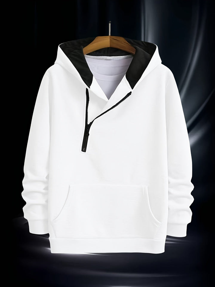 Jaylen - Langärmliges Kapuzen Sweatshirt Mit Halbem Reißverschluss