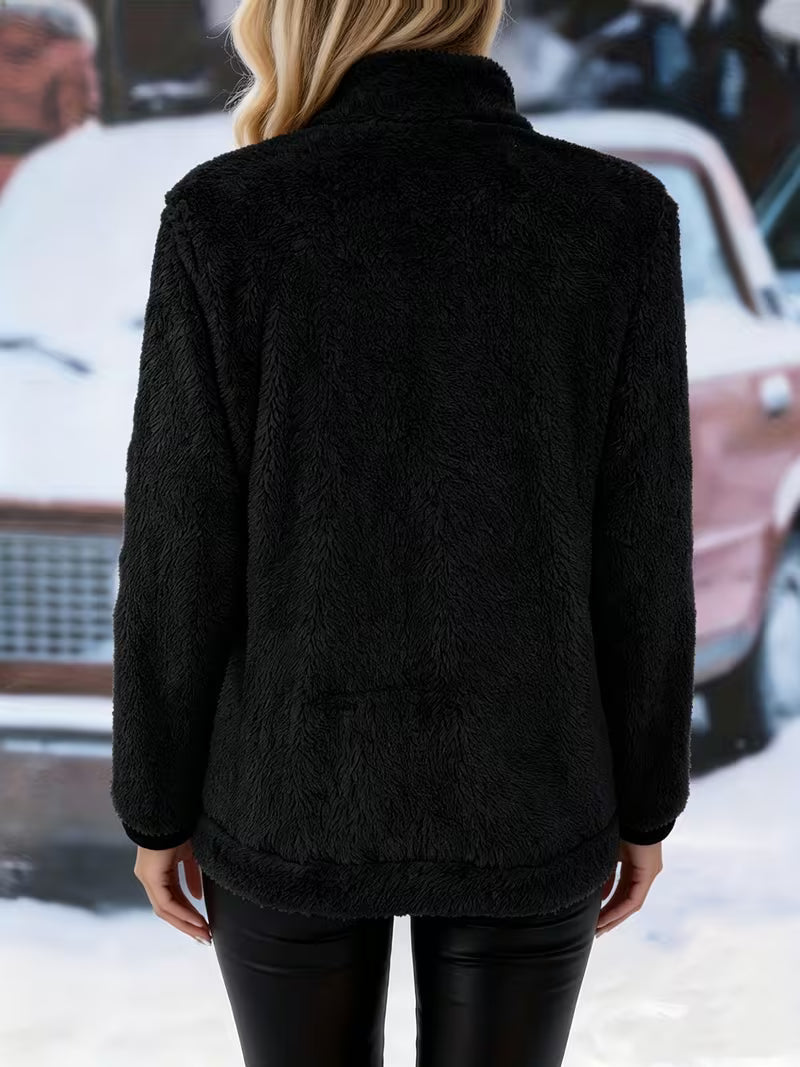 Galiena – Fuzzy-Jacke MIT Langen Ärmeln Und Reißverschluss