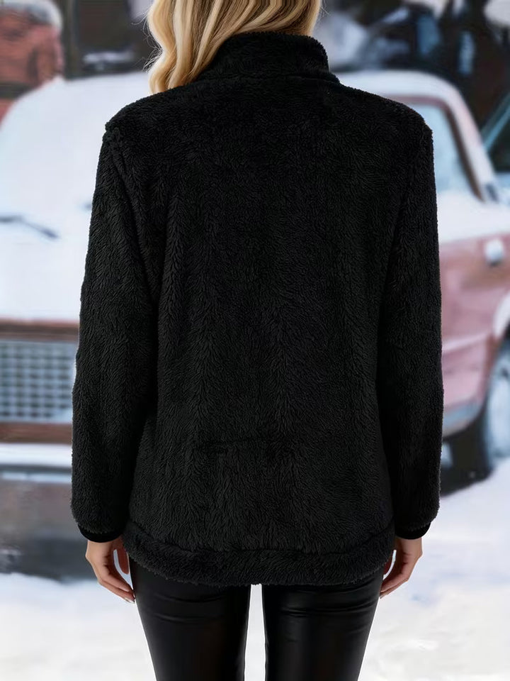 Galiena – Fuzzy-Jacke MIT Langen Ärmeln Und Reißverschluss