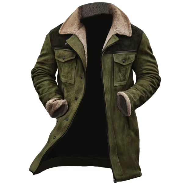Braden – Wildlederjacke Mit Sherpa Kragen