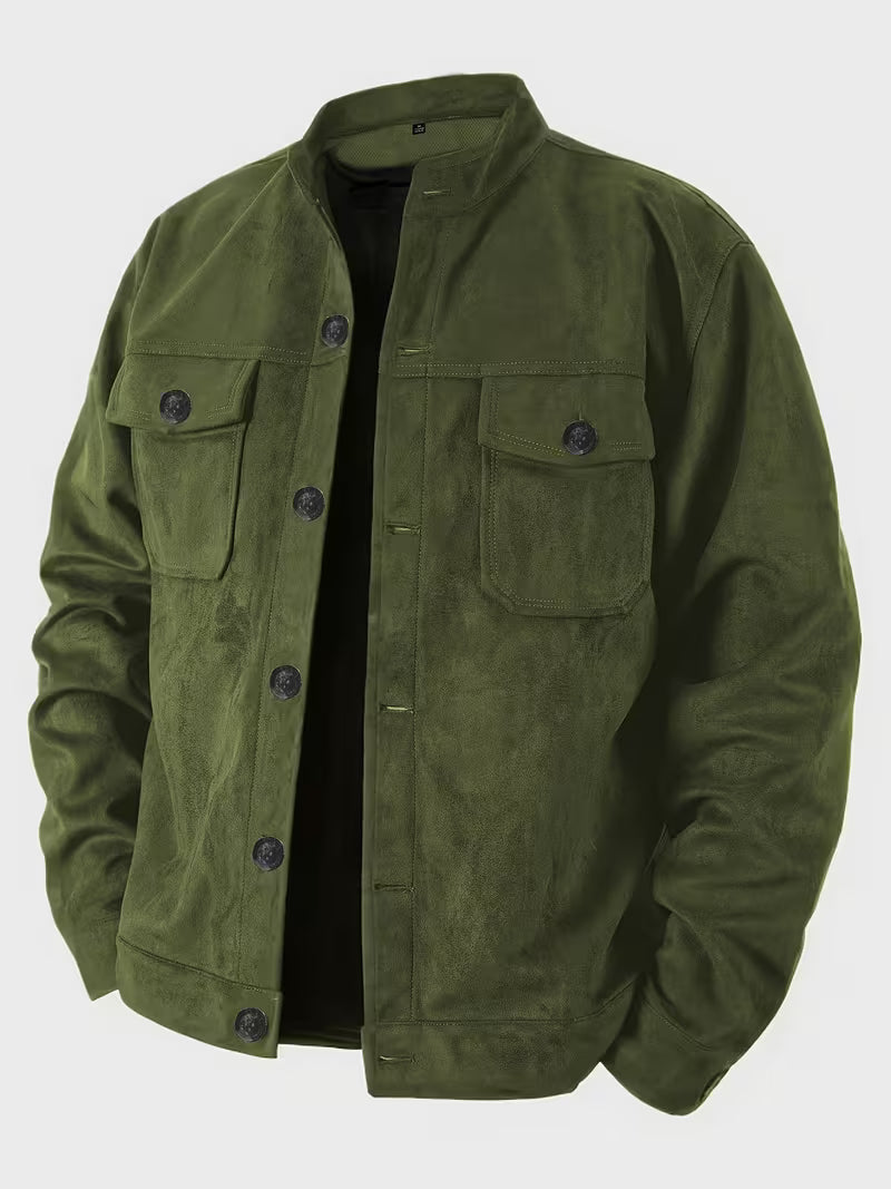 Jelil – Wildleder Jacke Mit Zwei Vordertaschen