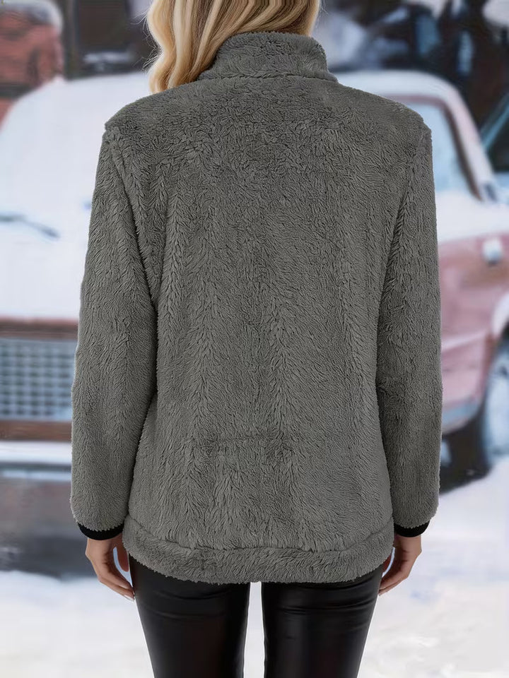 Galiena – Fuzzy-Jacke MIT Langen Ärmeln Und Reißverschluss
