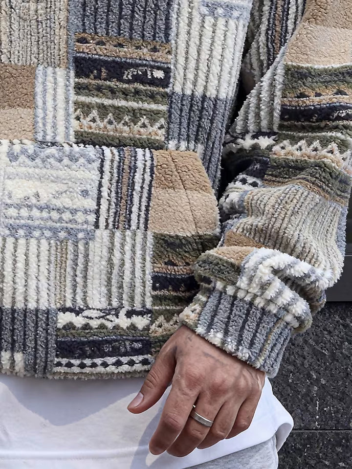 Silvain – Bedrucktes Kapuzen Sweatshirt Mit Reißverschluss