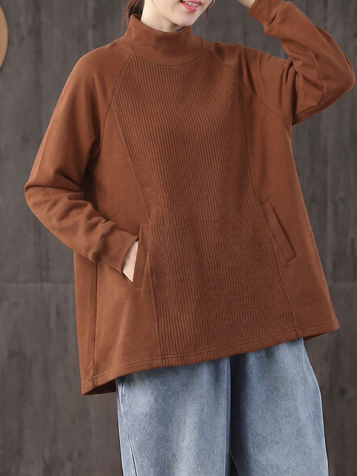 Safia – Oversize Bluse mit Rollkragen