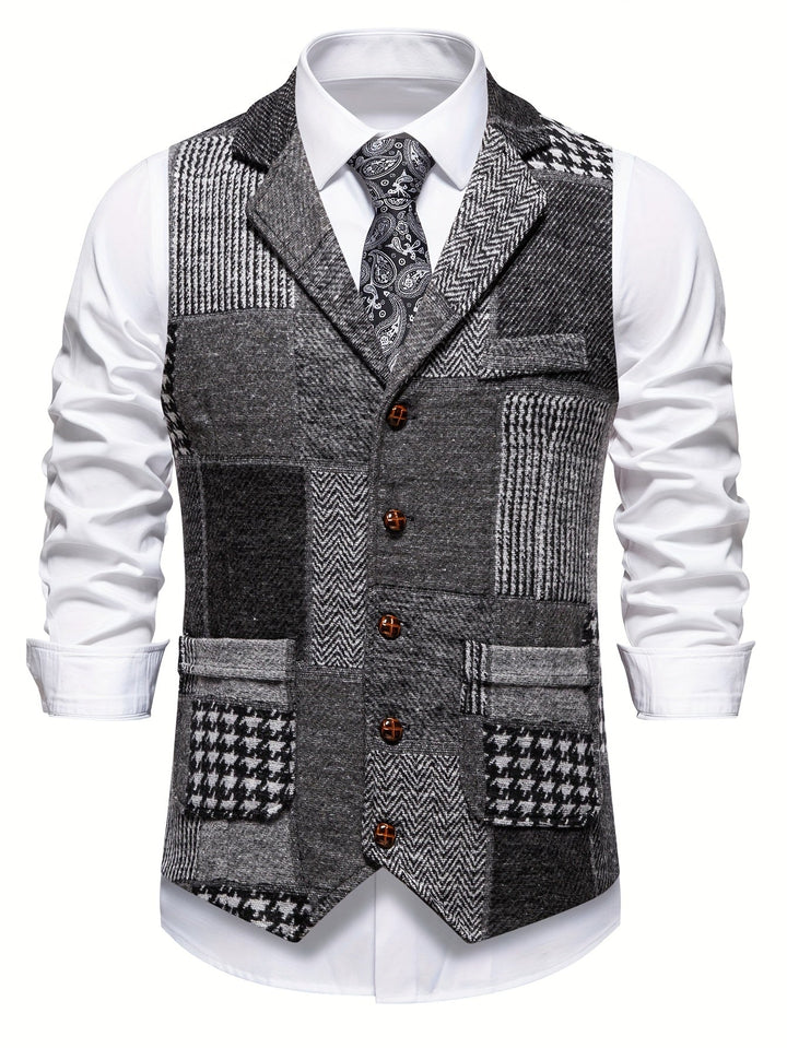 Mladen - Vintage Anzugweste Mit Revers Und Tasche