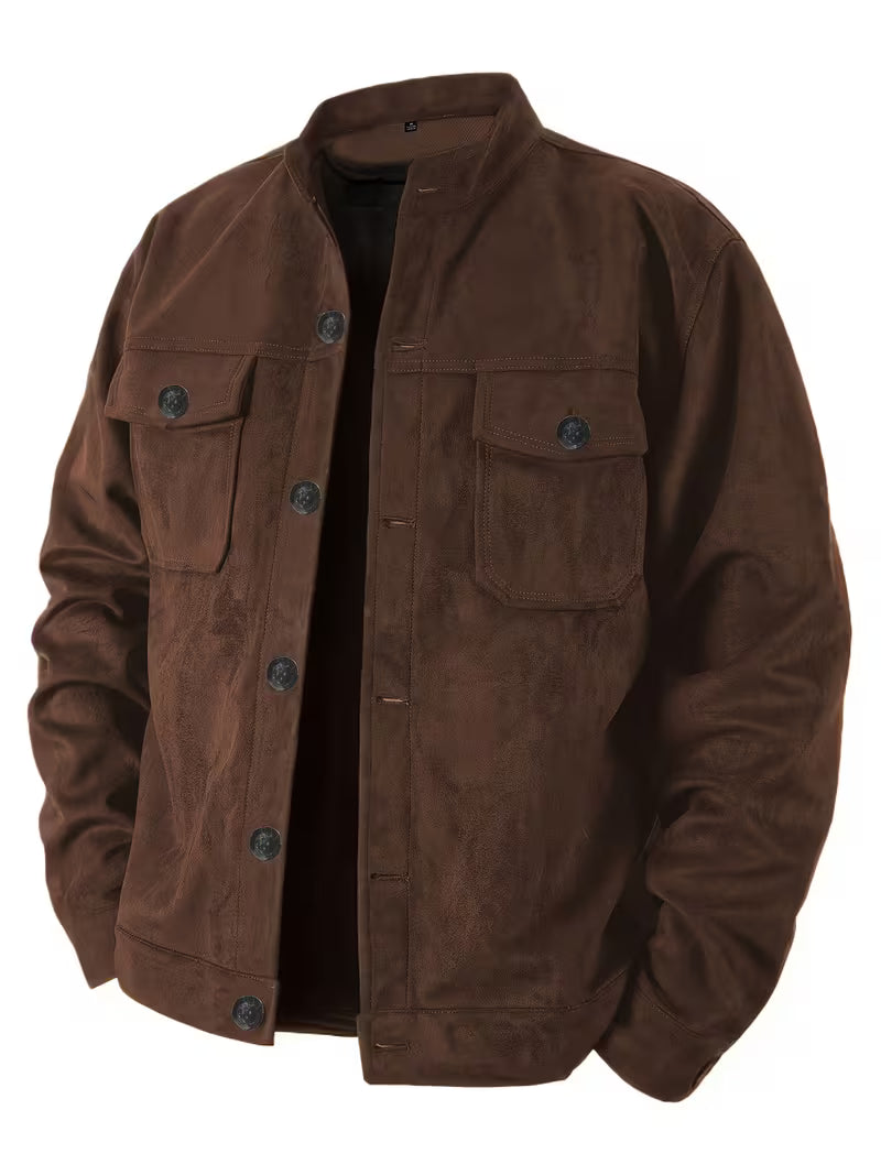 Jelil – Wildleder Jacke Mit Zwei Vordertaschen