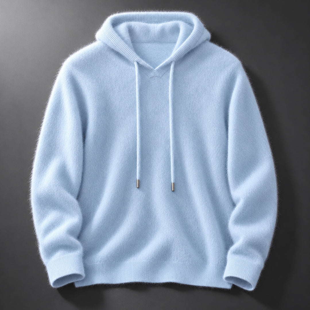 Fynch – Strick-Hoodie mit Kordelzug und Gerippten Bündchen