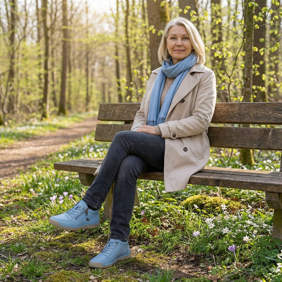 Schreiner – Turnschuh mit Schnürung Und Reißverschluss Sowie Kontrastnähten