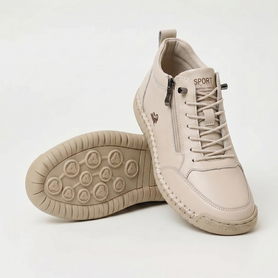 Schreiner – Turnschuh mit Schnürung Und Reißverschluss Sowie Kontrastnähten