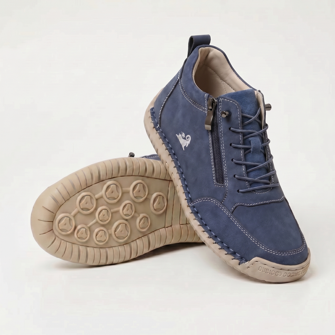 Schreiner – Turnschuh mit Schnürung Und Reißverschluss Sowie Kontrastnähten