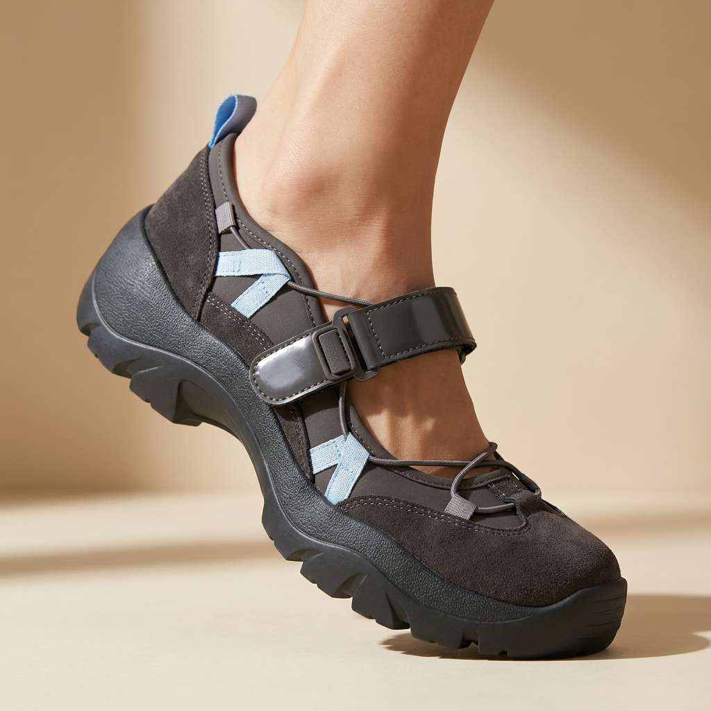 Vinilia – Klobige Turnschuh Mit Verstellbarem Riemen