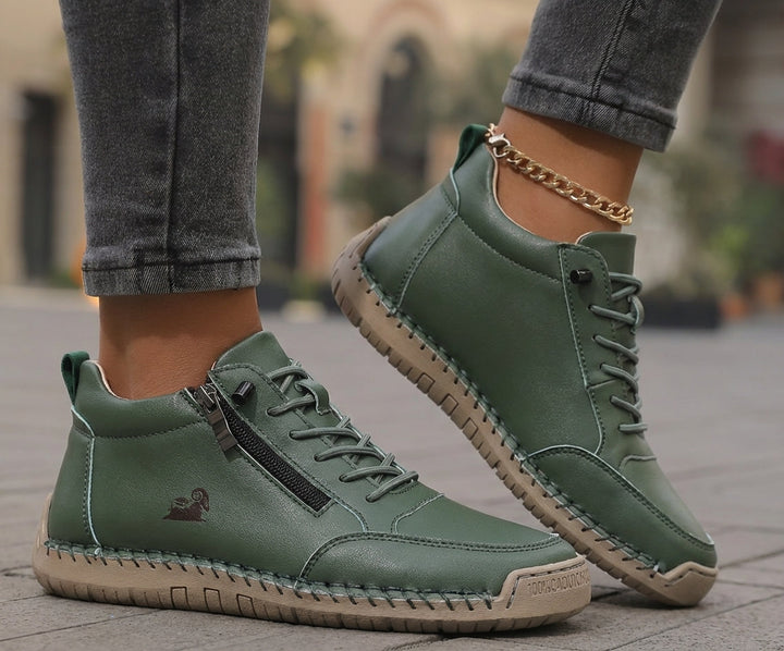 Schreiner – Turnschuh mit Schnürung Und Reißverschluss Sowie Kontrastnähten