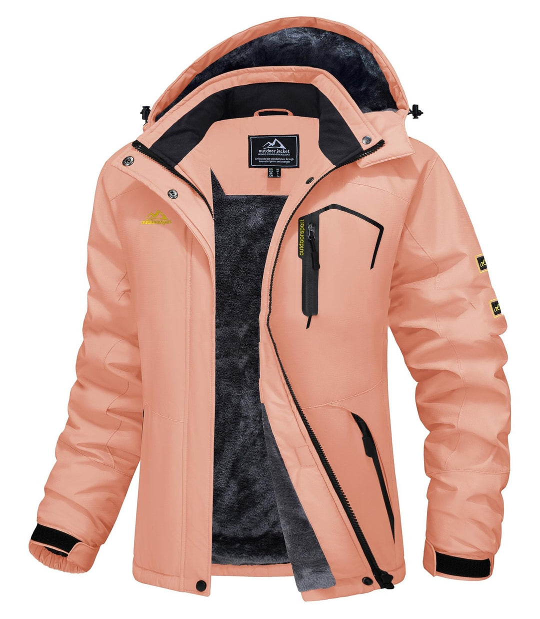 Jerieka – Winterjacke Mit Kapuze Und Fleecefutter
