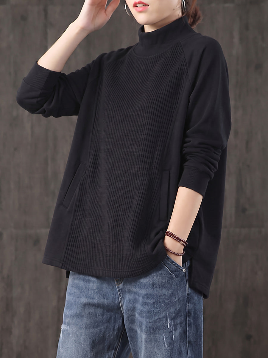 Safia – Oversize Bluse mit Rollkragen