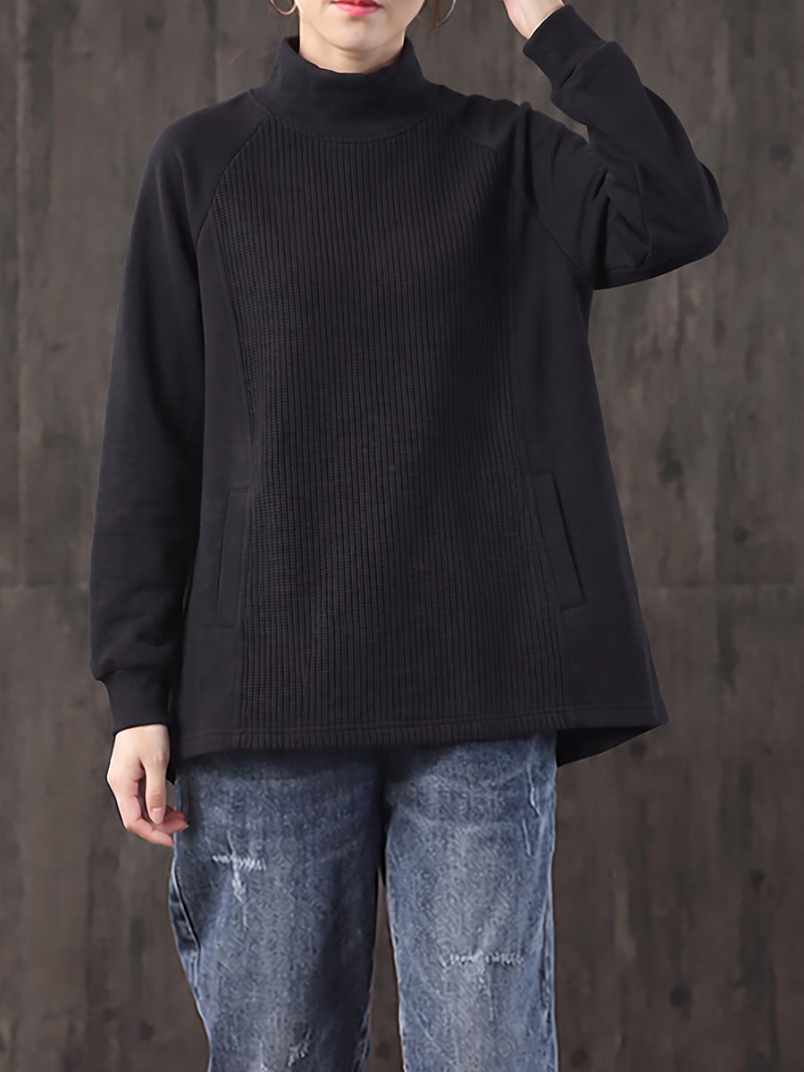 Safia – Oversize Bluse mit Rollkragen