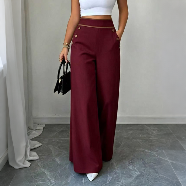 Carline - Hose Mit Hohem Bund Und Weitem Bein