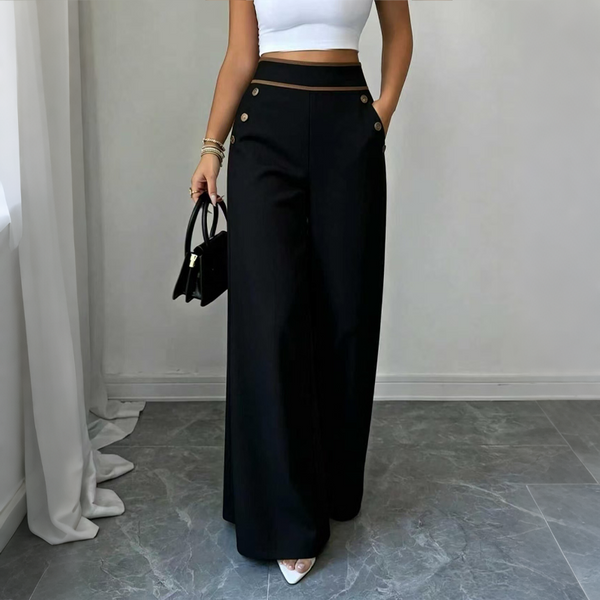 Carline - Hose Mit Hohem Bund Und Weitem Bein