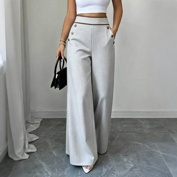 Carline - Hose Mit Hohem Bund Und Weitem Bein