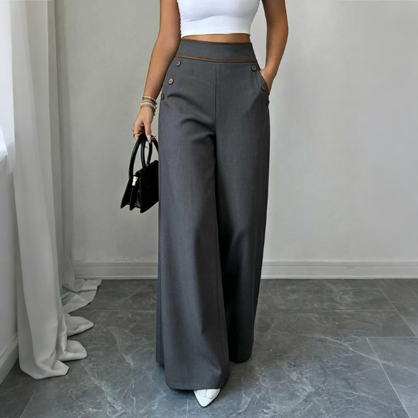 Carline - Hose Mit Hohem Bund Und Weitem Bein