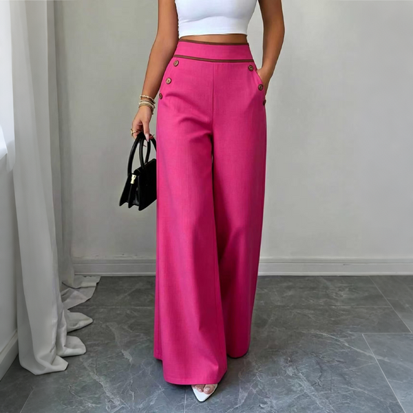 Carline - Hose Mit Hohem Bund Und Weitem Bein