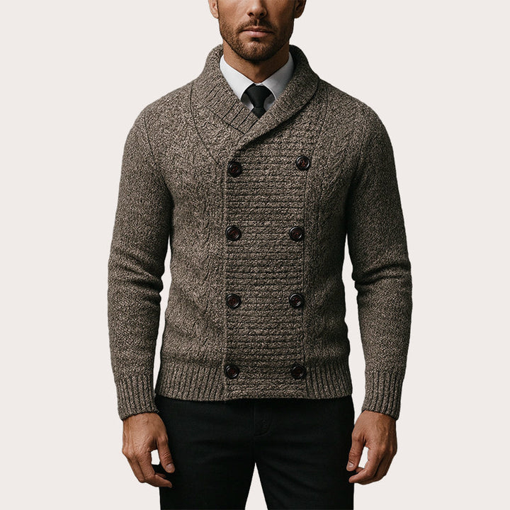 Jibran - Zweireihig Stricken Strickjacke