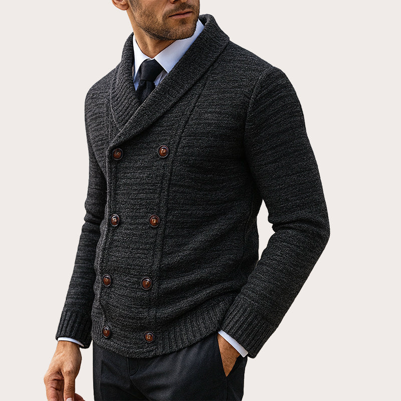 Jibran - Zweireihig Stricken Strickjacke