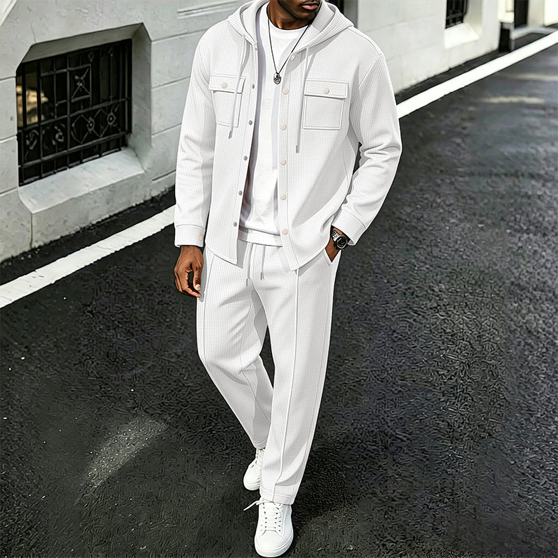 Waylon – Set Aus Kapuzenjacke Und Hose Mit Waffelmuster