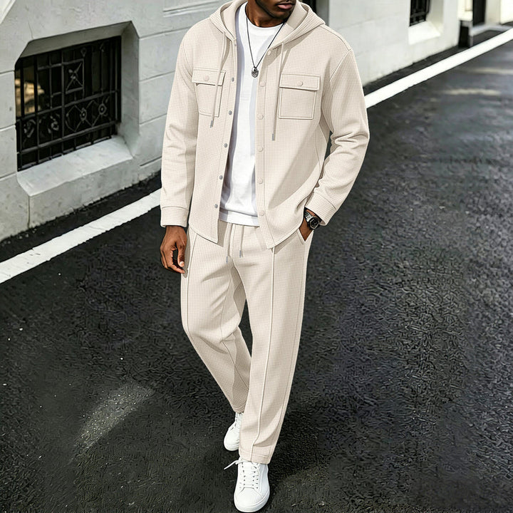 Waylon – Set Aus Kapuzenjacke Und Hose Mit Waffelmuster
