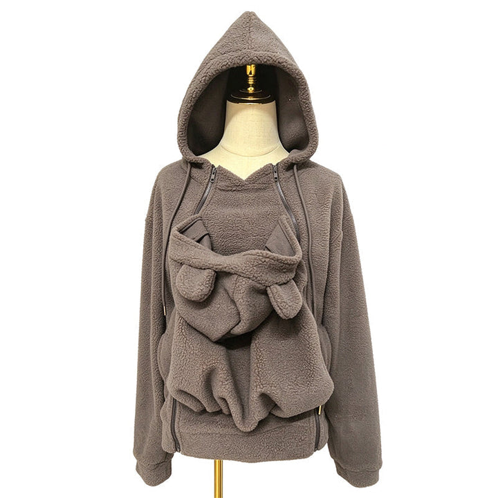 Naeza – Fleecejacke Mit Kapuze Zum Tragen Von Babys