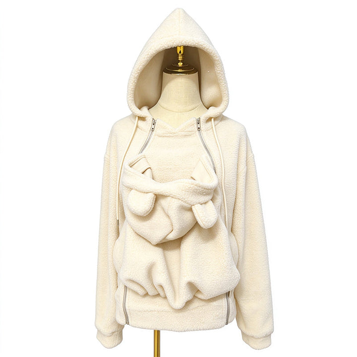 Naeza – Fleecejacke Mit Kapuze Zum Tragen Von Babys