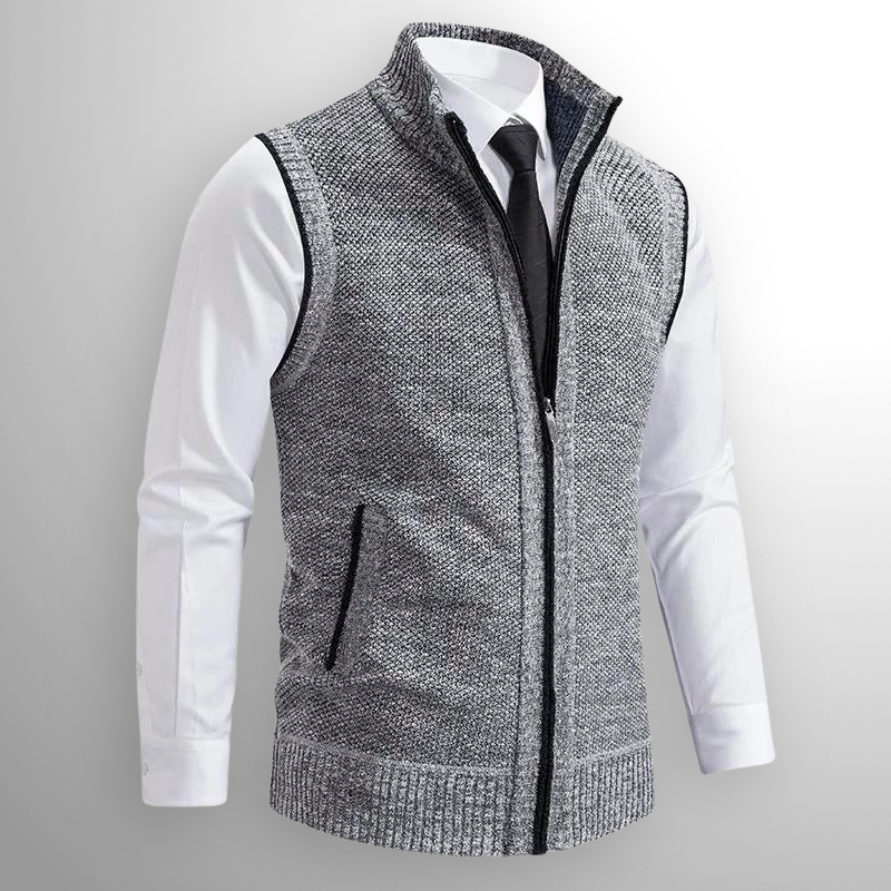 Obertan – Elegante Weste Mit Durchgehendem Reißverschluss