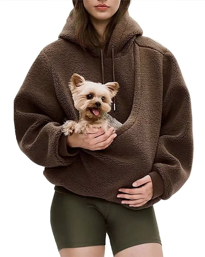 Rendall – Langarm-Hoodie Mit Tasche Für Haustiere