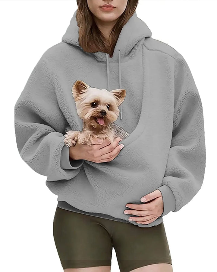 Rendall – Langarm-Hoodie Mit Tasche Für Haustiere