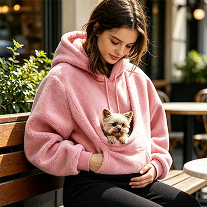 Rendall – Langarm-Hoodie Mit Tasche Für Haustiere